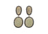 Pave Diamond Yellow Saphire Oval Earrings, (DER-085)